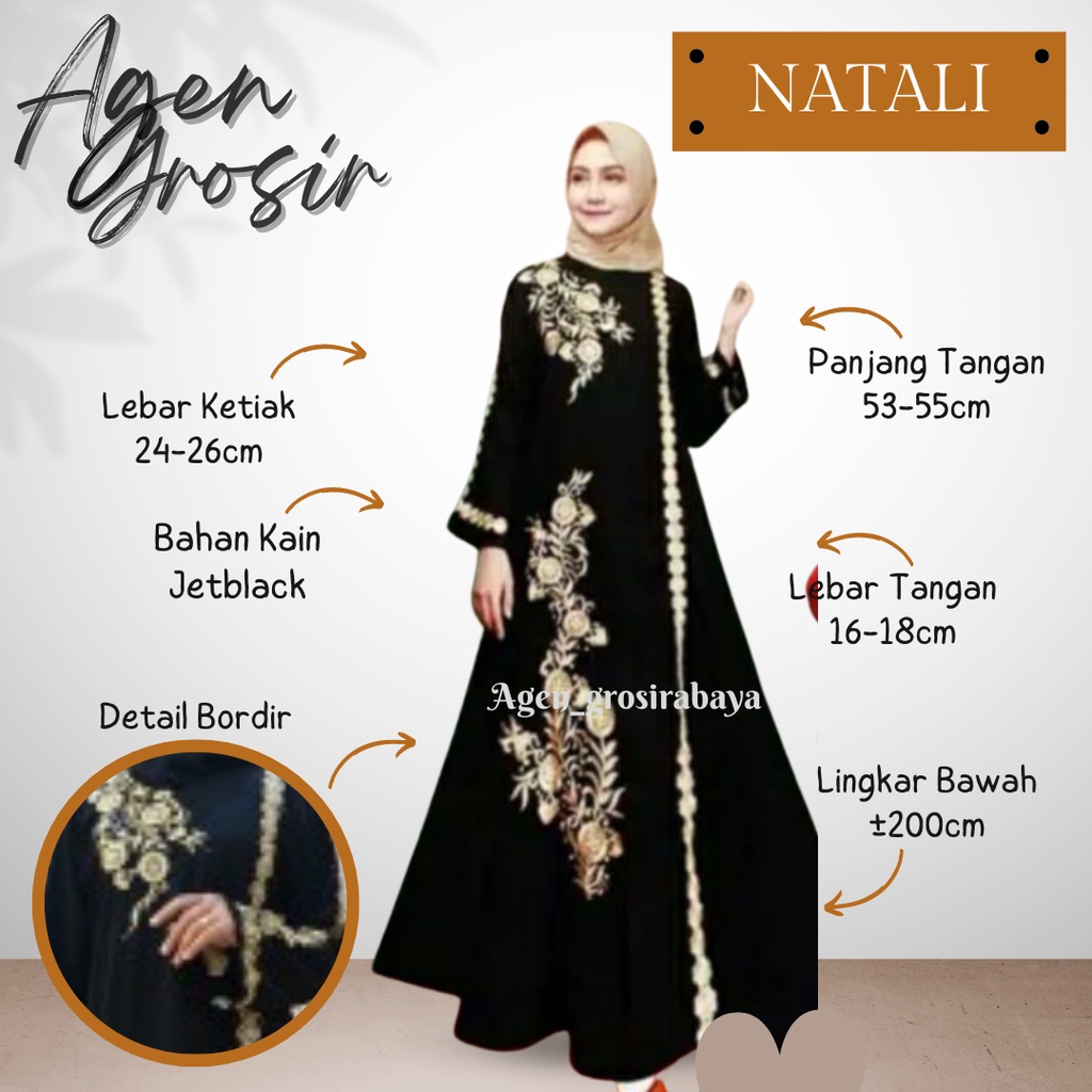 ABAYA BORDIR ABAYA COUPLE IBU DAN ANAK ABAYA NATALI ABAYA IBU DAN ANAK ABAYA MURAH ABAYA JETBACK