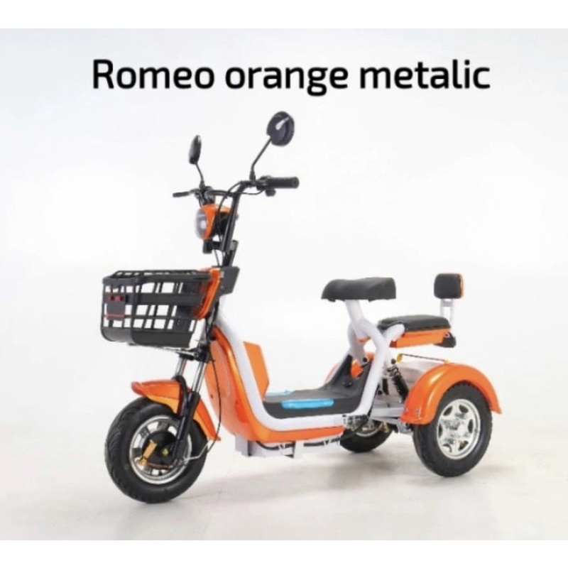 Sepeda Motor Listrik Tipe Romeo Uwinfly Roda Tiga Drum break Sistem By Uwinfly Garansi SNI-6