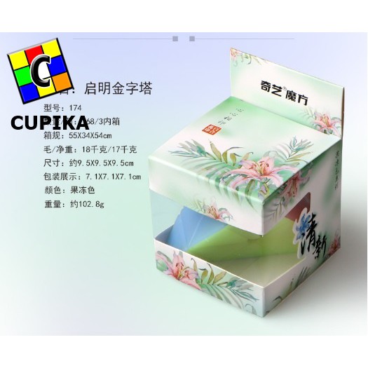 Rubik Pyraminx QiYi Pyraminx Jelly 3x3 Transparant Pyramind 3x3 Ori