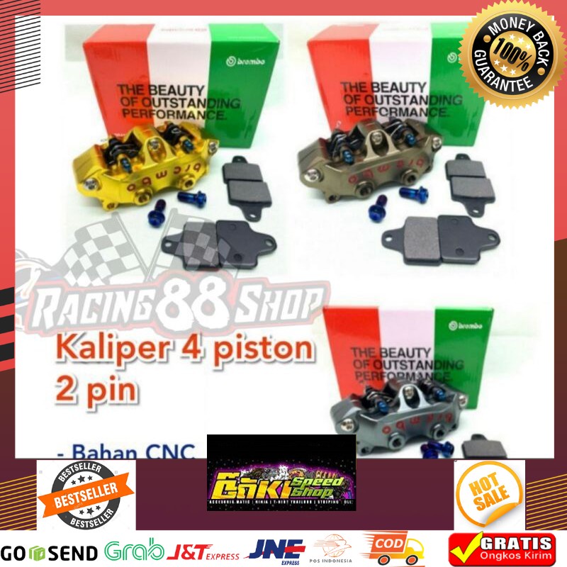 MURAH KALIPER BREMBO NISSIN 4P 2PIN BEAT MIO FINO VARIO SCOOPY SPACY MIO J MIO GT125 XEON SOUL GT