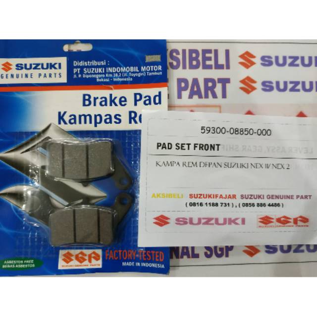 Kampas Rem DEPAN Suzuki Nex II Nex 2