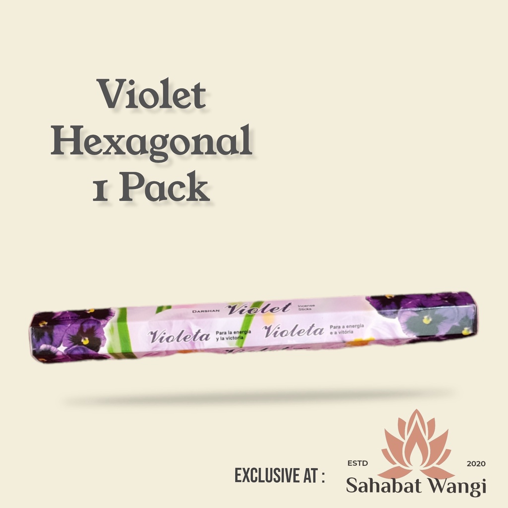 Dupa India Darshan Violet Hexa Short Pack 20Stick