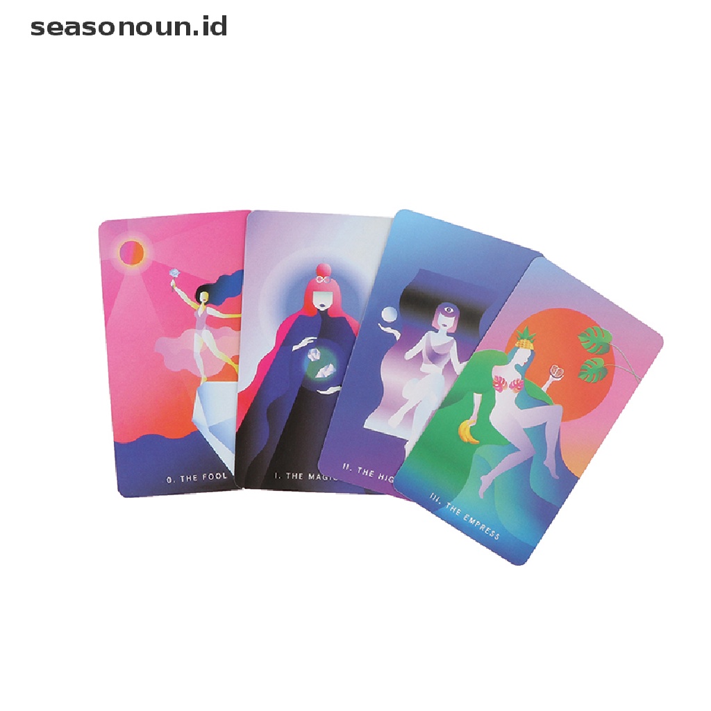 (seasonoun) 78pcs / set Kartu Tarot Mistic Mondays Modern Untuk Hadiah