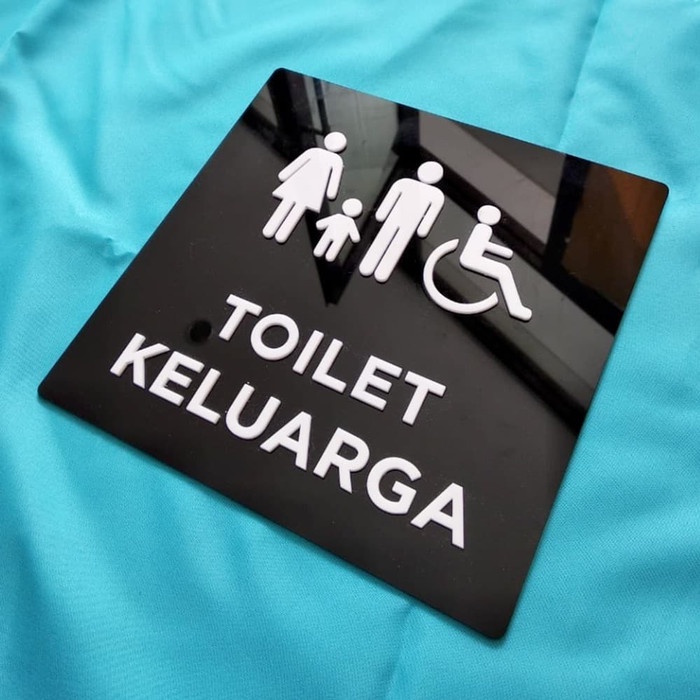 

Sign Board Akrilik Timbul | Toilet Keluarga Sign | Acrylic Sign Elegan