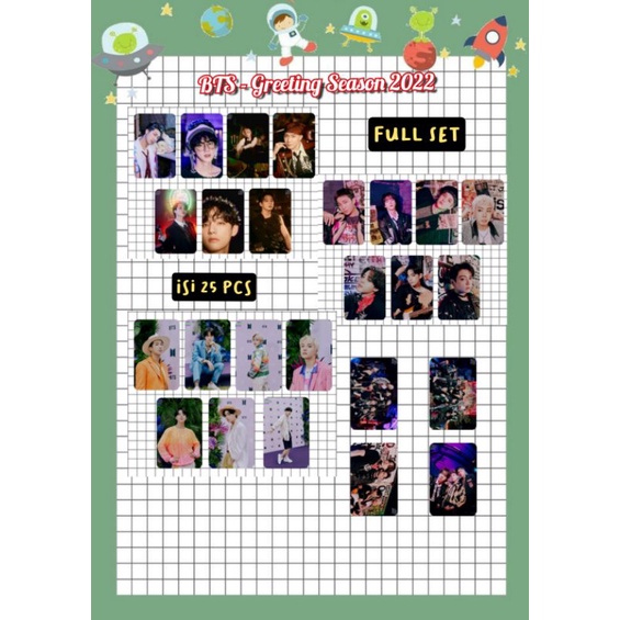 Photocard BTS Greeting Season 2022 - Photocard Set