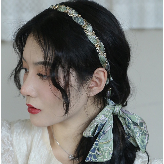 Korean Headband Bando Bandana Korea Wanita Ikat Kepang Mutiara Joost