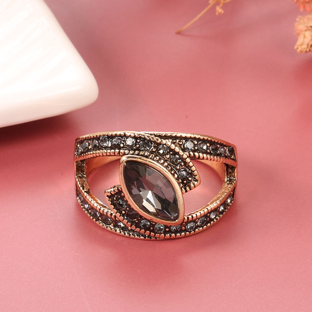 Hu Hu Hu Hu Hu Alat Bantu Pasang Kacamata♡ Cincin Knuckle Hollow Out Dengan Kubik Zirkonia Gaya Vintage Untuk Wanita