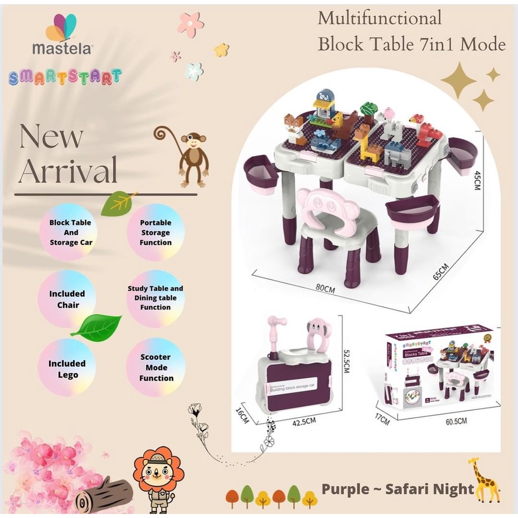 Mastela Smartstart Multifunctional Blocks Table 7 in 1 Mode Mainan Edukasi