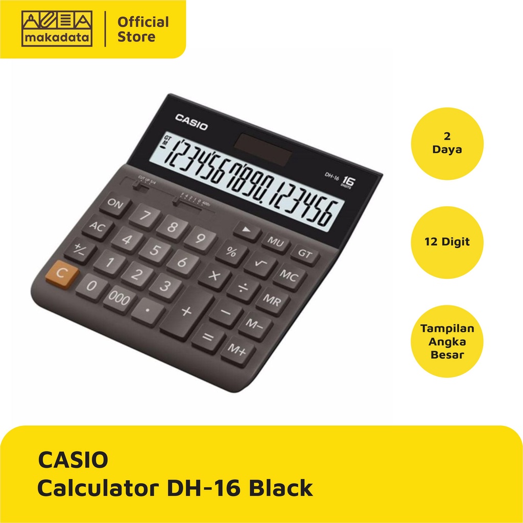 

CALCULATOR / KALKULATOR CASIO DH-16 BLACK MURAH