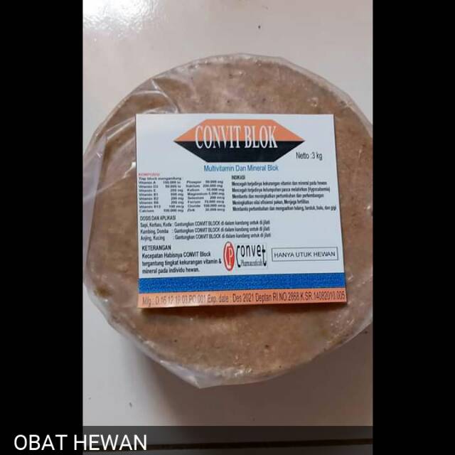 CONVIT / Mercivit BLock multivitamin &mineral 1,5 kg