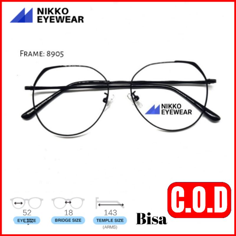 Frame Kacamata 8905, Gratis Lensa Minus