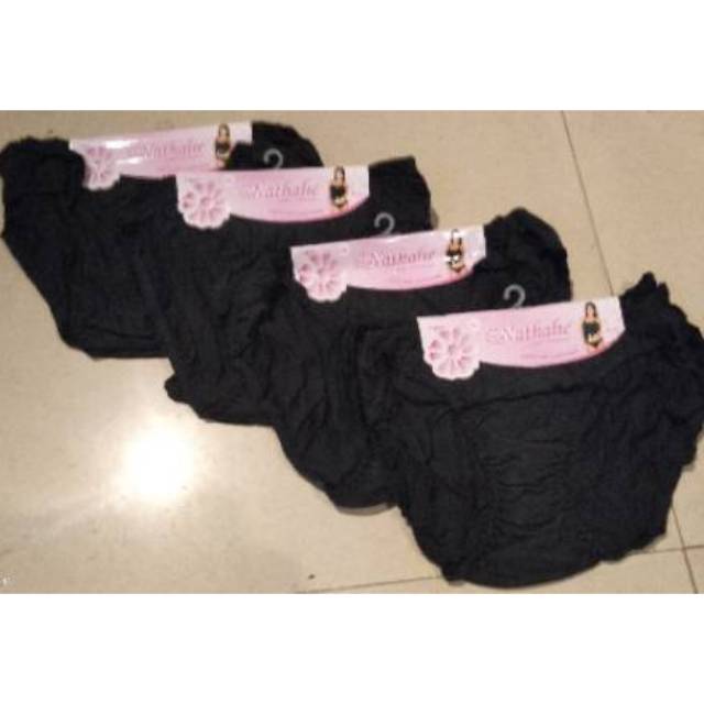 [3 PCS]CELANA DALAM WANITA/CD NATHALIE NTC 429 HITAM/CD NATHALIE MINI