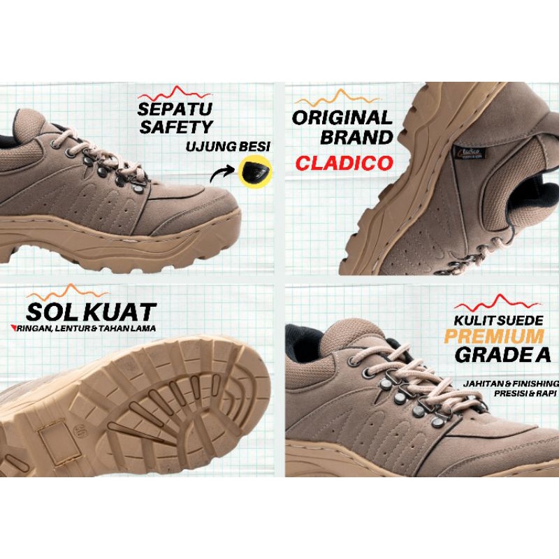 Sepatu Safety Wanita Ujung Besi Size 36-38 Kerja Proyek Lapangan