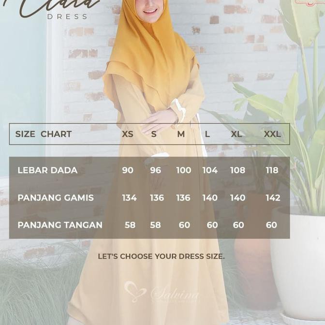 Dress Wanita Muslim Gamis Muslimah Clara Original Salvina