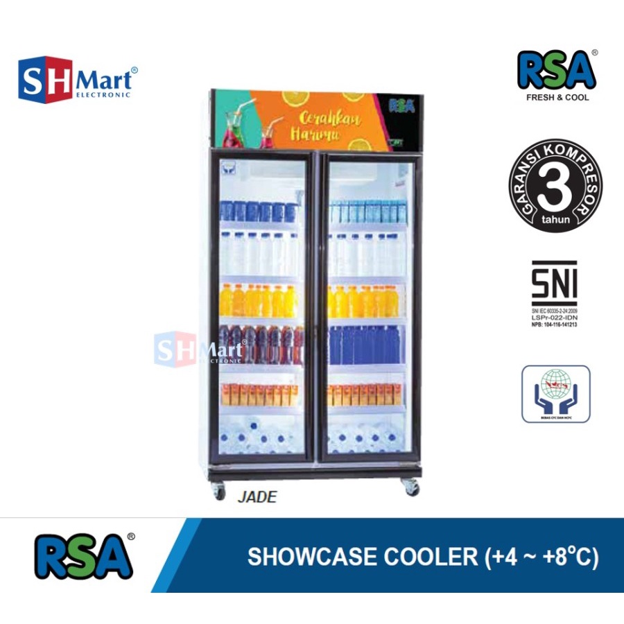 Showcase 2 Pintu 800 LIter RSA Type JADE (MEDAN)