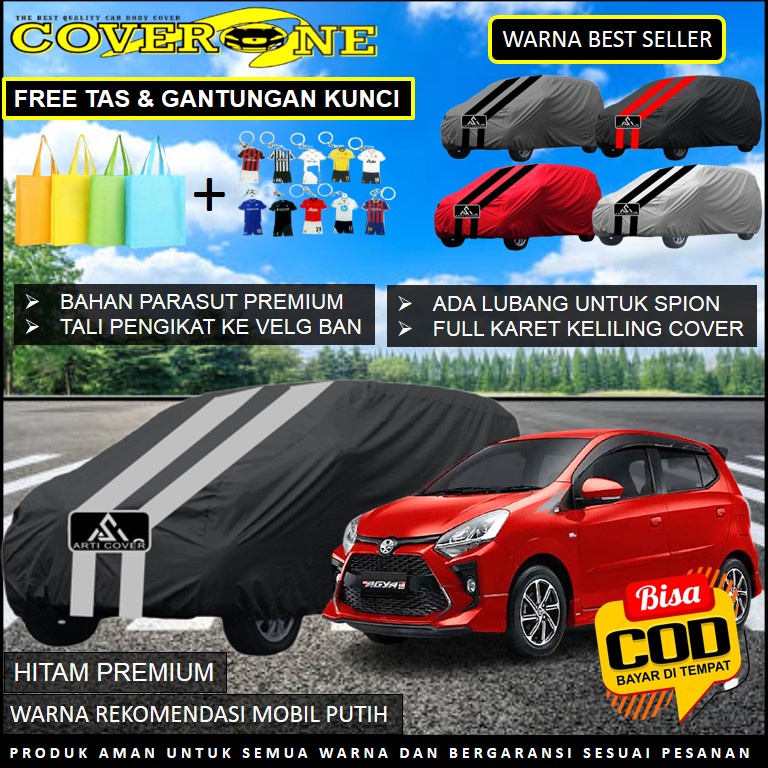 Selimut Sarung Body Cover Mobil Agya Ayla / Mantel Penutup Mobil Agya Ayla / Cover Mobil Outdoor Indoor / Selimut Mobil / Sarung Mobil / Cover Mobil Waterproof Anti Air Free Pengikat Ban