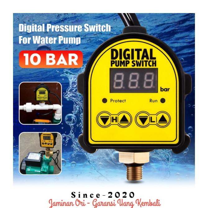 AQUALIN Pengatur Pompa Air Digital Automatic Pump Switch Pressure 220V ---Terbaru---