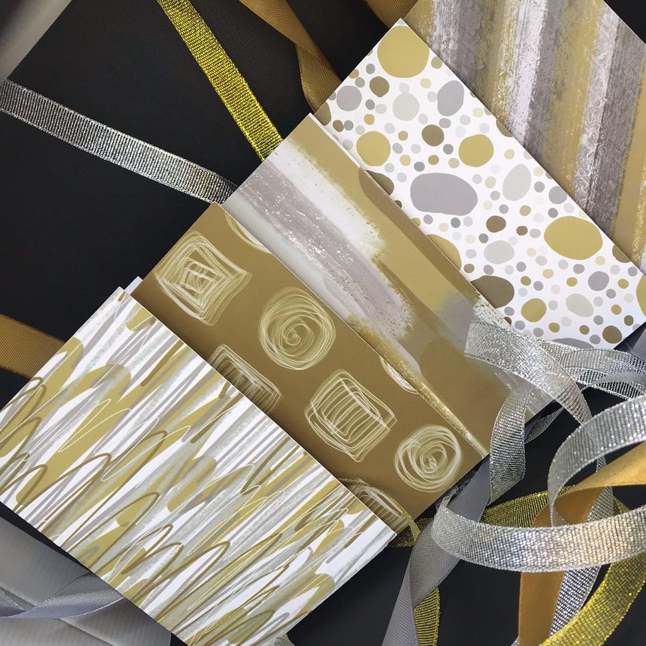

Medium Blank Cards,5 pcs - Goldie