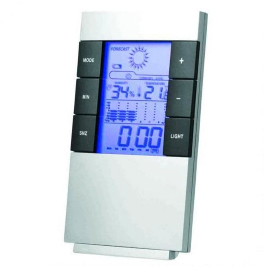 Thermometer humidity temperature digital suhu jam meja jam alarm - JAM04