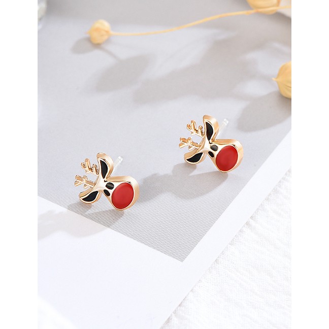 LRC Anting Set Fashion Color Christmas Earrings Earrings Set Of 9 D18704