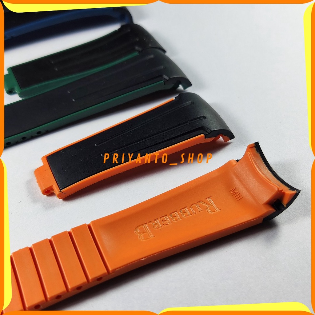 TALI STRAP JAM TANGAN ROLEX WATCH RUBBER B 20MM KOMBINASI TERBAIK