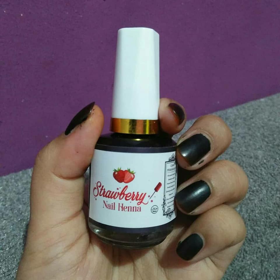 STRAWBERRY NAIL HENNA KUTEK HENNA KUTEK HALAL Shopee Indonesia