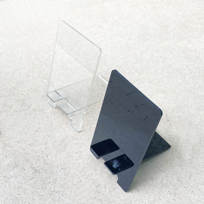 Simple Acrylic Phone Holder - Stand Hp Akrilik Tatakan Meja SmartPhone