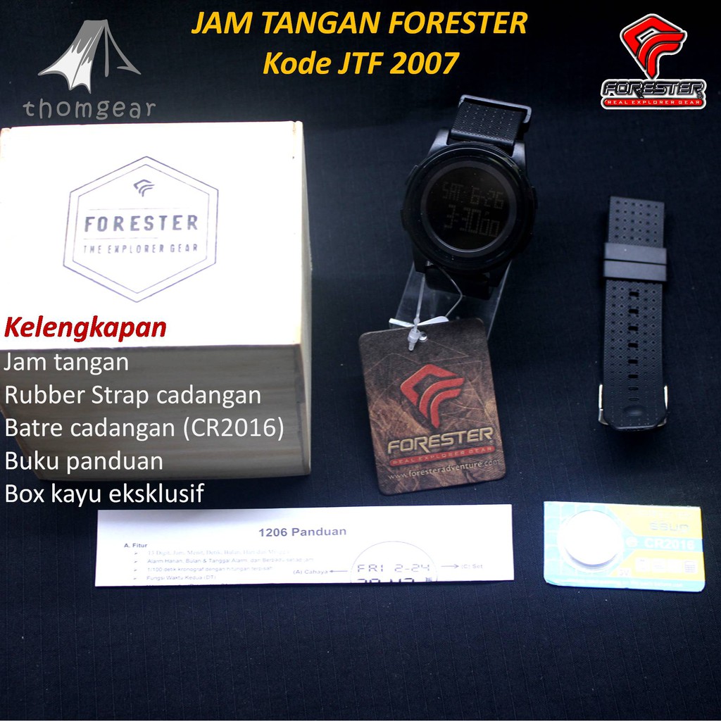 Forester Jtf 2007 Jam Tangan Pria Origial Forester Digital Adventure Sport Outdoor Waterproof Water Resistant Anti Air Pria Cowok Original Ori Terbaru 2022 Free Rubber Strap Cadangan Batre Box Kayu Thomgear Bangakalan Palangkaraya Pare Pare Kebomas