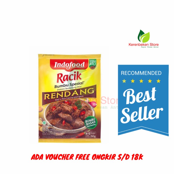 

indofood bumbu masak instan rendang 50gr