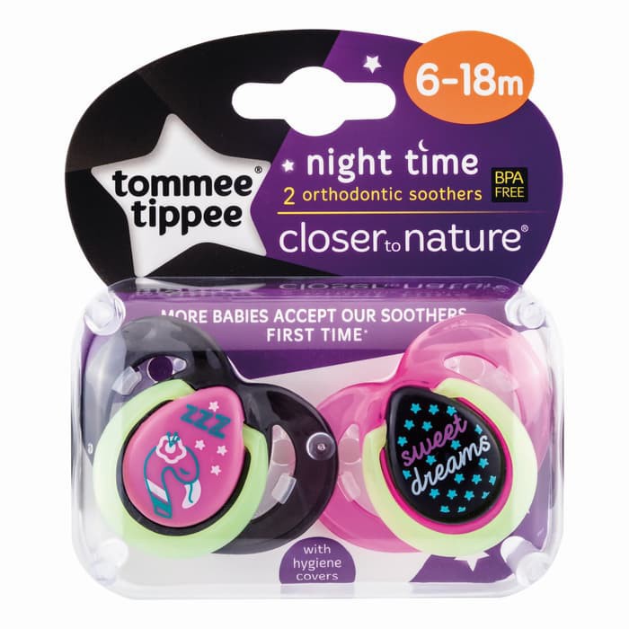 Ready Tommee Tippee Night time Soother/Pacifier/empeng/dot