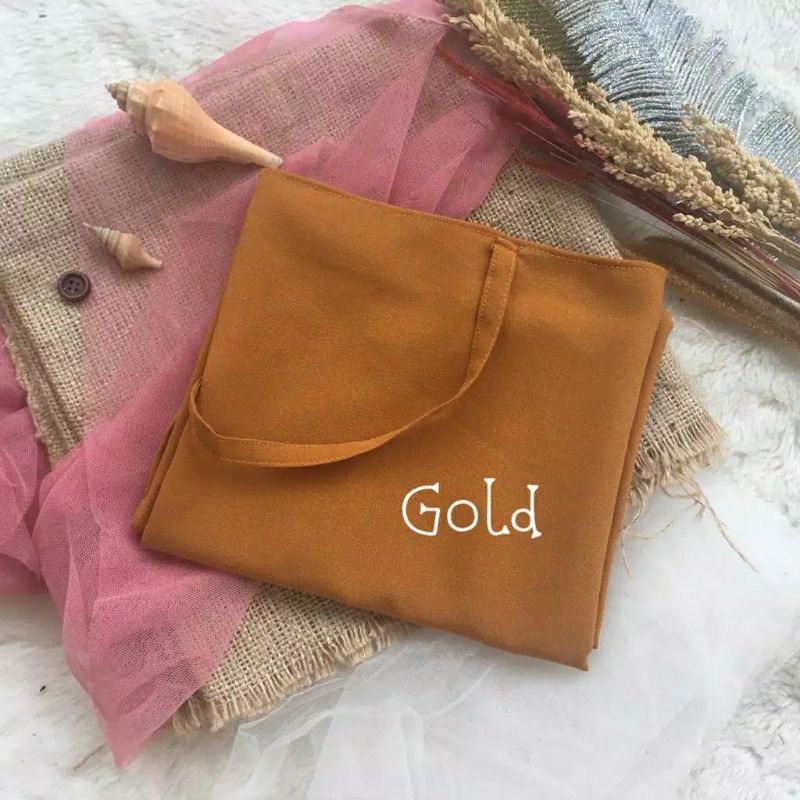 HIJAB SHALIHAH INSTAN DAILY SIMPLE NON PET (BERGO MARYAM)DIAMOND IMPORT-Gold