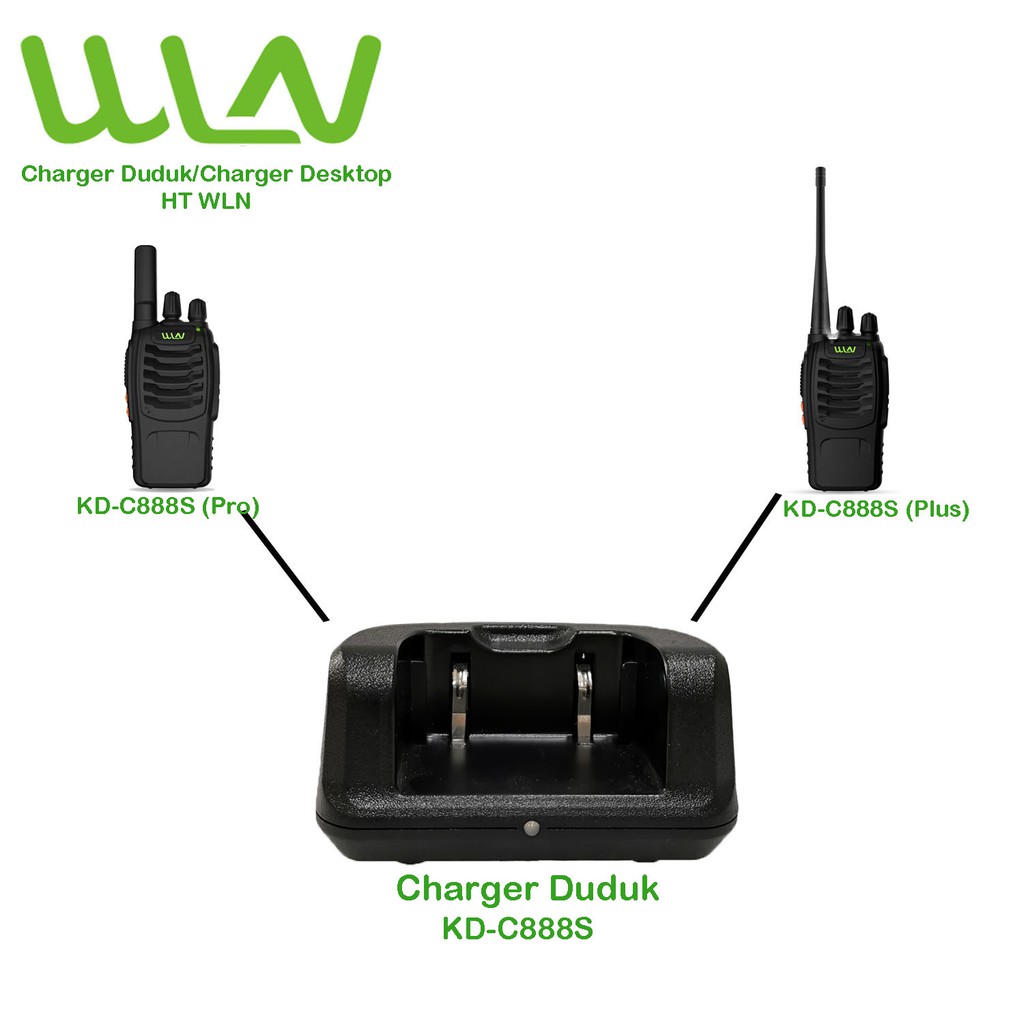 Charger Desktop HT Walkie Talkie WLN KD-C888PLUS &amp; PRO ORIGINAL