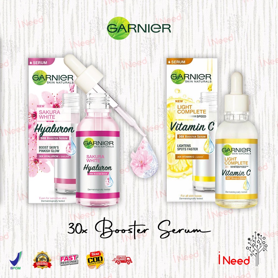 (INEED) GARNIER 30X Booster Serum Light Complete Vitamin C | Sakura White Hyaluron 15ml/30ml