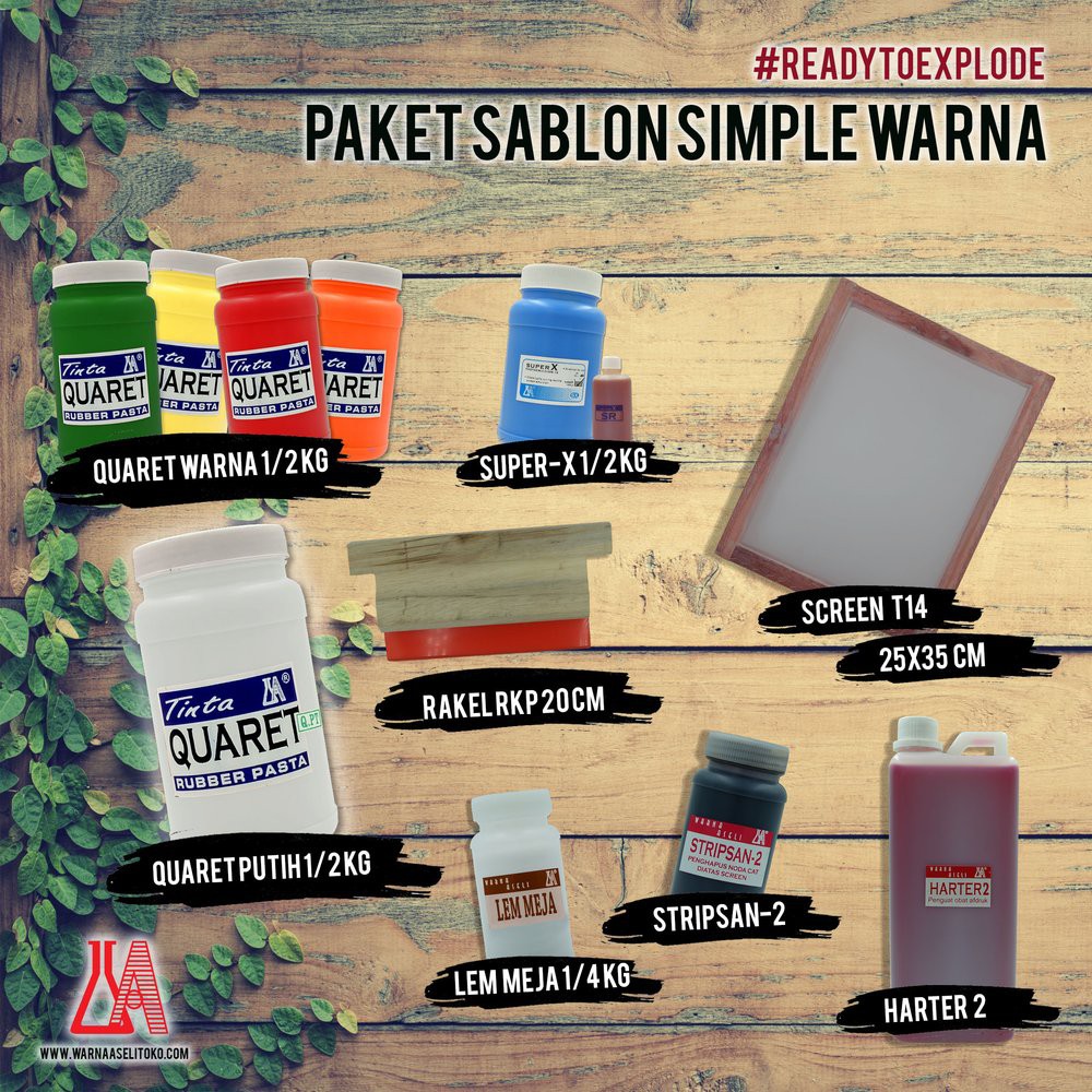 

Paket Sablon Simple Warna Untuk Pemula Diskon