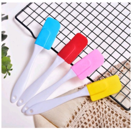 Spatula Silicone Alat aduk adonan kue Anti Lengket