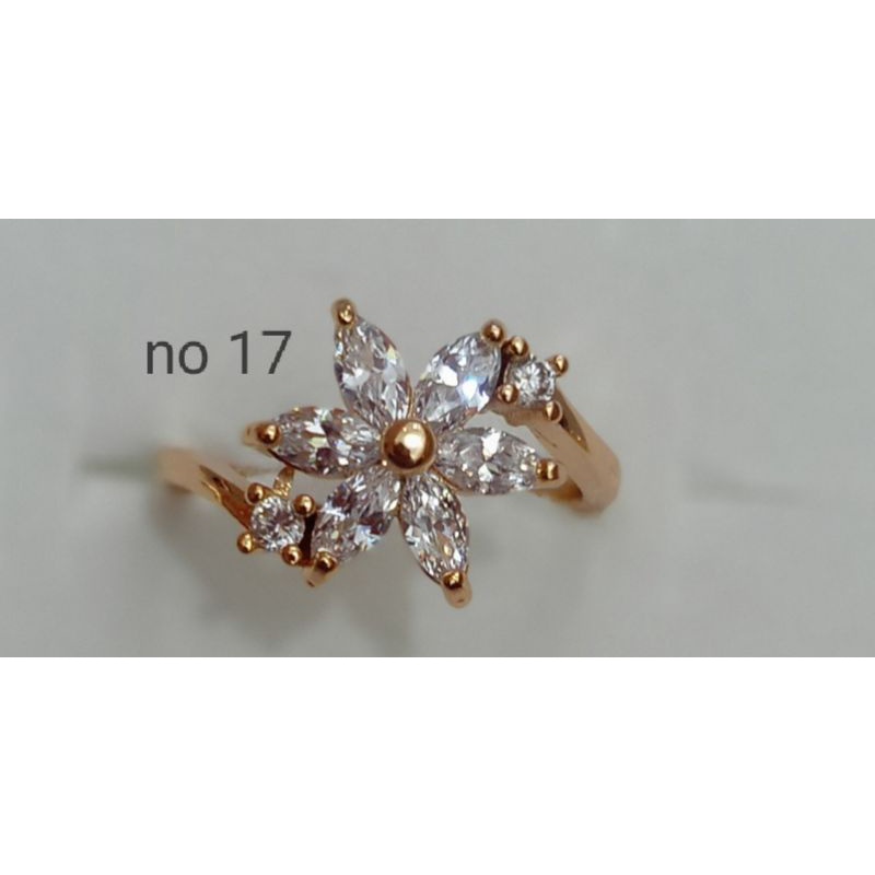 P-1110.Cincin xuping wanita berlapis emas dengan mata zircon terbaru.