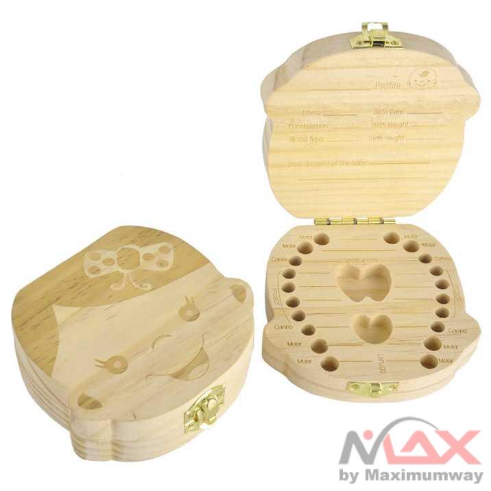 Kotak Tempat Gigi Susu Bayi Baby Teeth Wood Box Model Bayi Perempuan