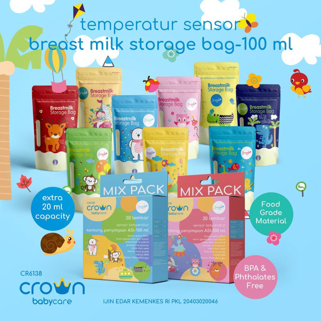 Kantong Asi Crown 100+20 ml (120ml) SENSOR/ Breastmilk Storage