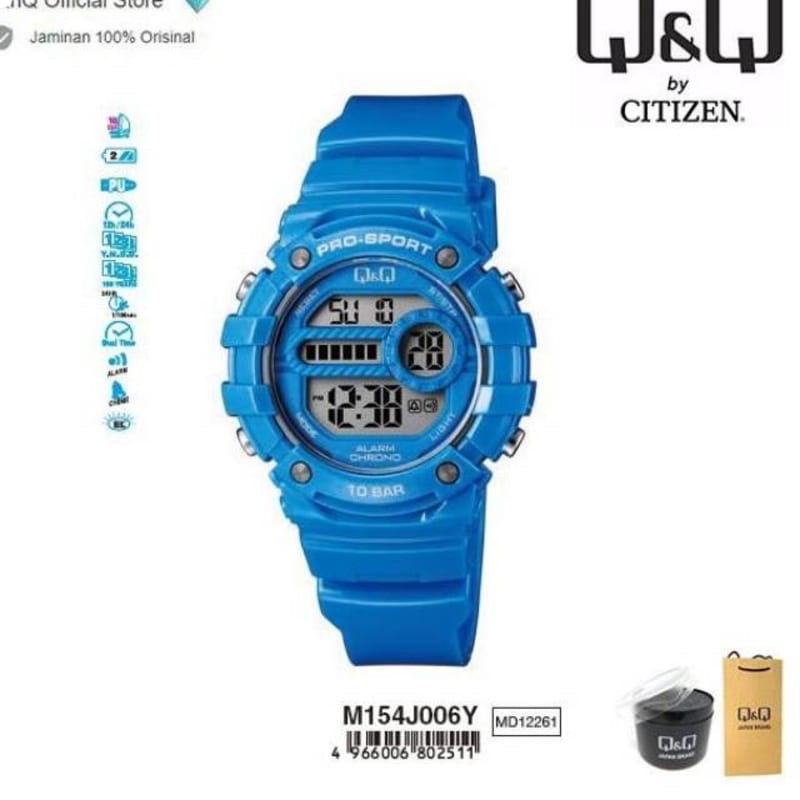 Harga Grosir!!! Jam Tangan Wanita Digital Q&amp;Q QnQ QQ M154 M154J Original Water Resist ,,..,,,,