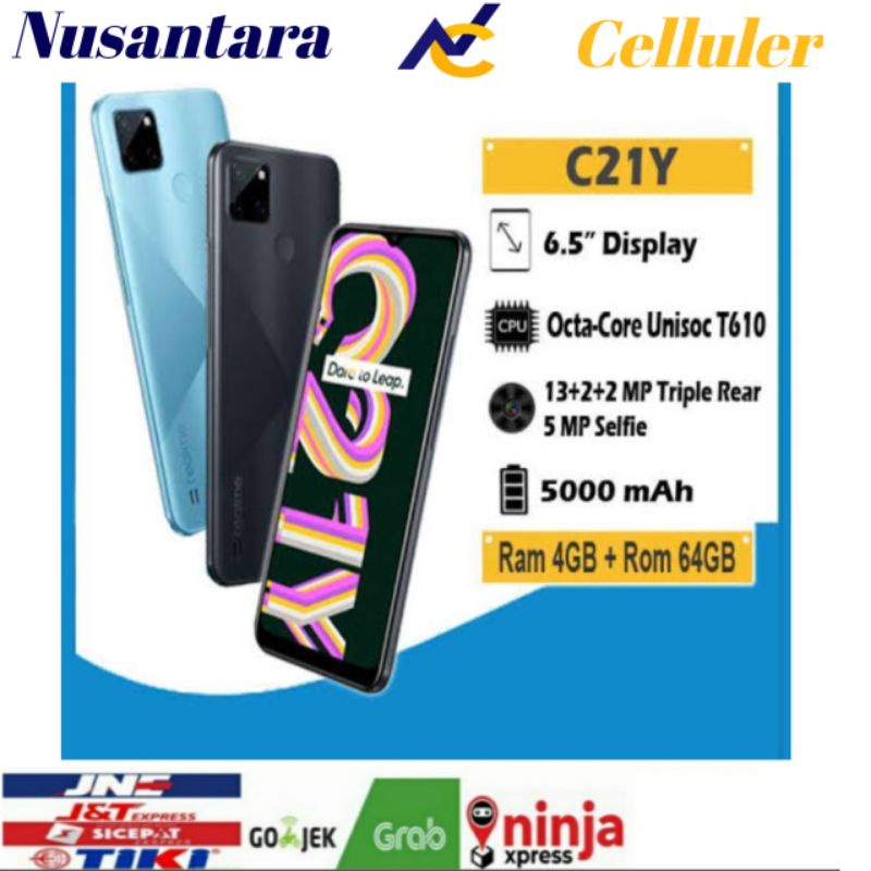 REALME C21Y 4/64 GB ( Realme C21Y Ram 4 GB Rom 64 GB ) GARANSI RESMI