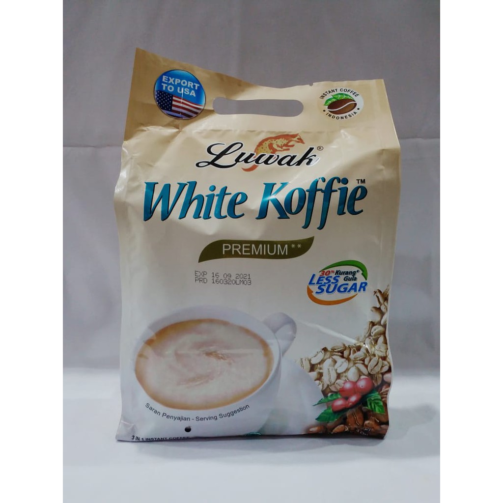 

Luwak White Koffie Premium Less Sugar 20 Saset x 20g