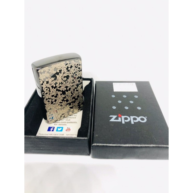 Zippo Black Ice Motif Batik Full Casing Zippo Black ice Motif Premium