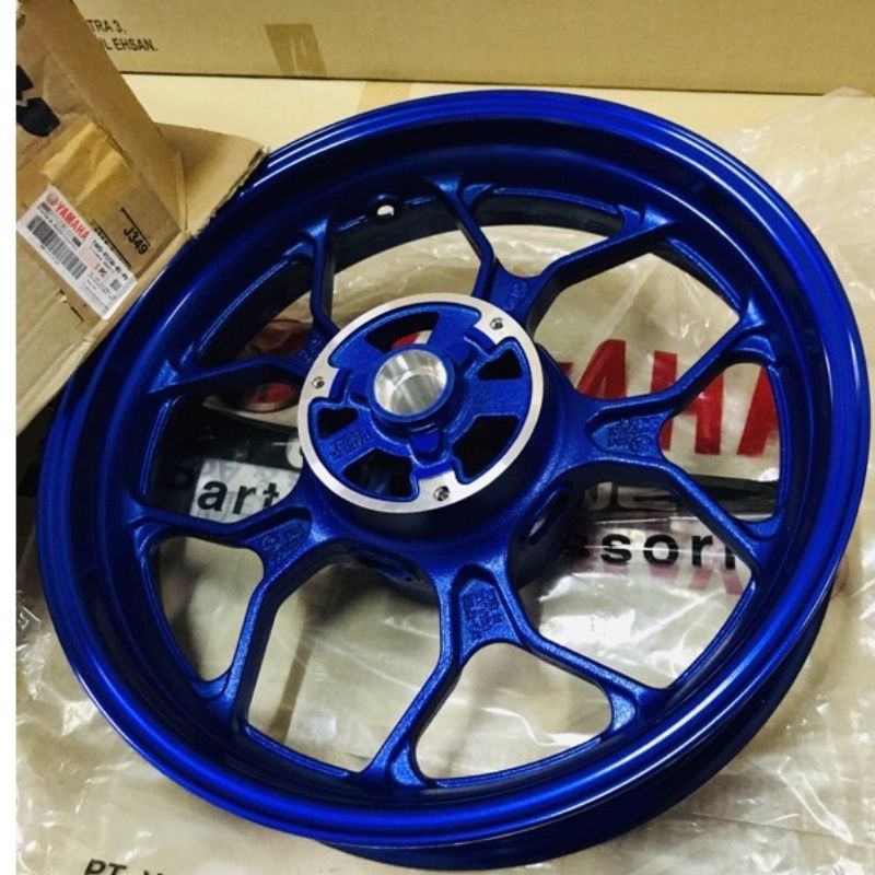 CAST WHEEL REAR 1WD-F5338-P0 VELG PELEK BELAKANG YAMAHA R25 ORIGINAL BIRU