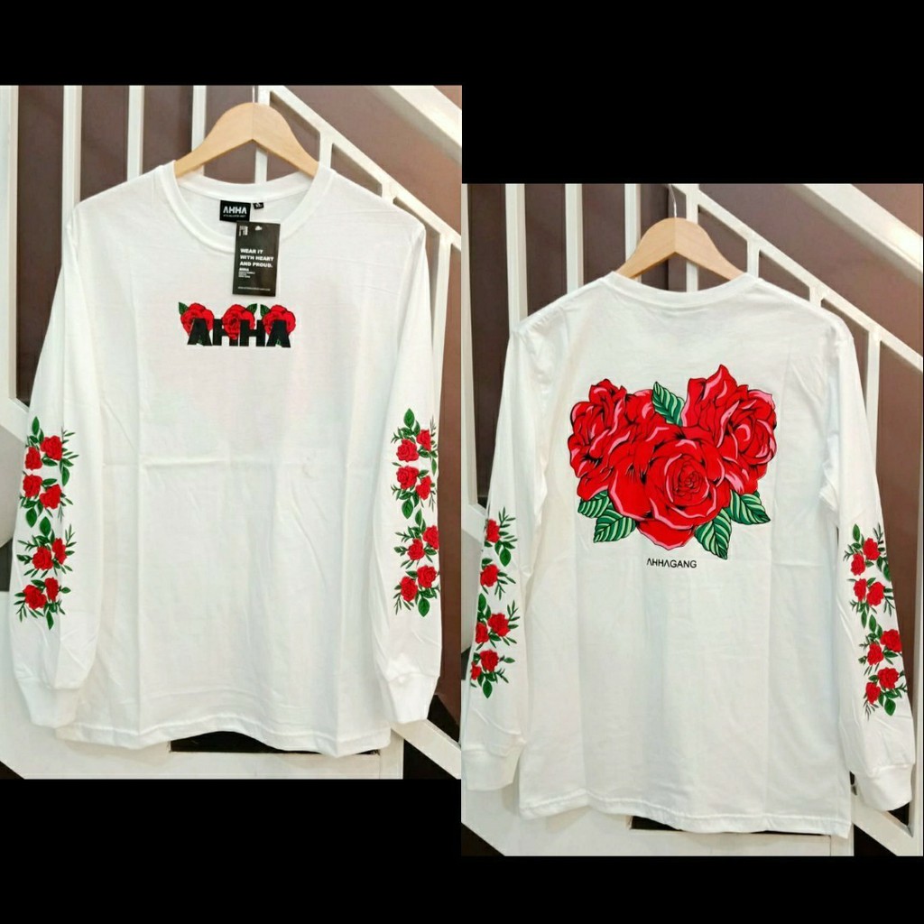 Kaos AHHA gank - baju AHHA Rose - Longsleeve AHHA Rose 02