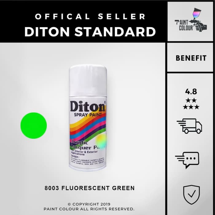 Diton Cat Semprot FLUORESCENT (Skotlet Stabilo) 8003 Green