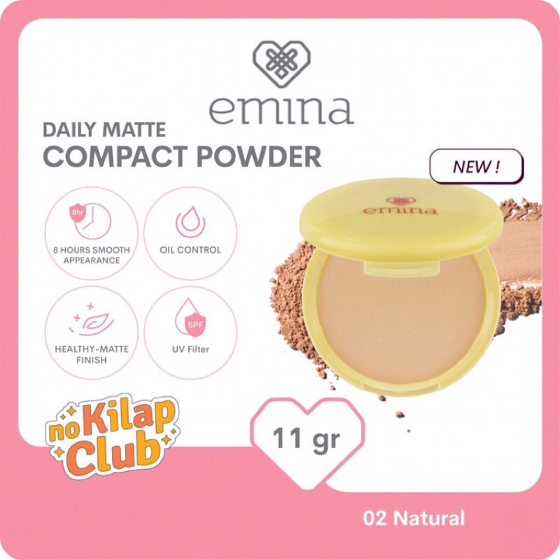 emina daily matte compact powder