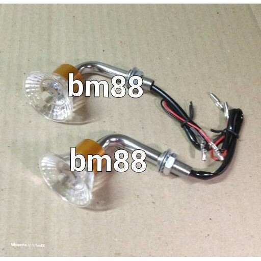 Lampu Sein / Sen Led Variasi Model Gagang Spion - Motor