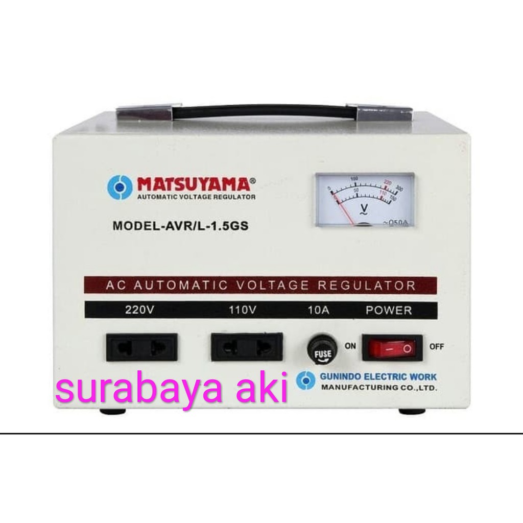 Stabilizer Listrik Stavolt Voltage Regulator MATSUYAMA 1500 Va MATSUYAMA 1500 SINGLE PHASE