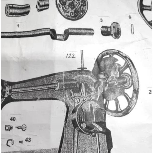 P/N 122 Tiang Benang Mesin Jahit Butterfly