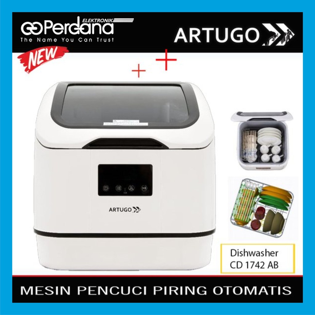 Dish Washer ARTUGO CD 1742 AB / Alat pencuci piring otomatis